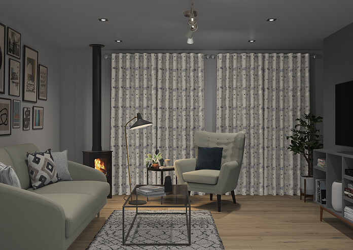 Baa Baa, Charcoal - Made to Measure Curtains - Image 7